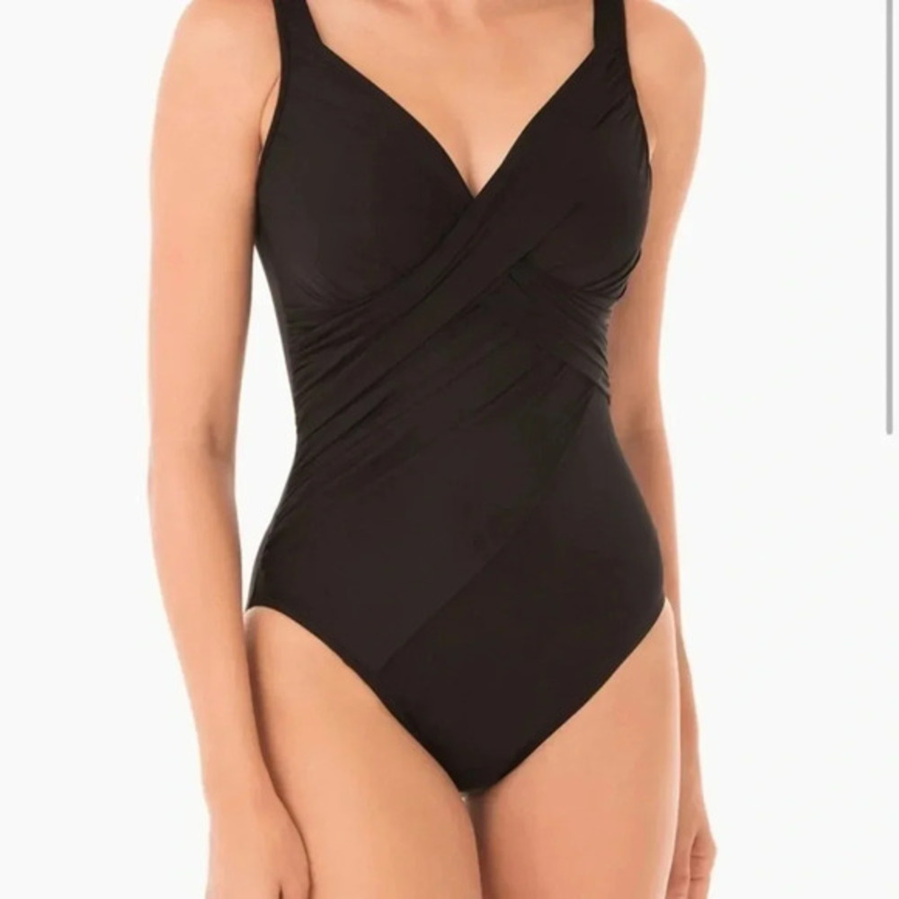 Miraclesuit Rock Solid Revel One-Piece Swimsuit size 14 B2081